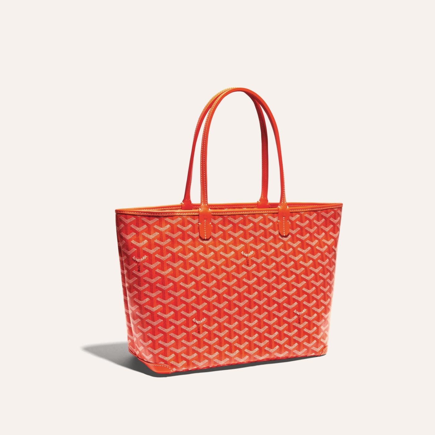 Goyard Goyardine Artois Tote PM Orange Canvas & Chevroches Calfskin Palladium Hardware - Image 2